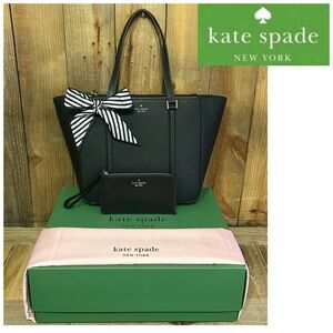 Kate Spade: 5 Piece: Newbury Lane Tote with Free Wristlet, Dust Bag, Box & Scarf